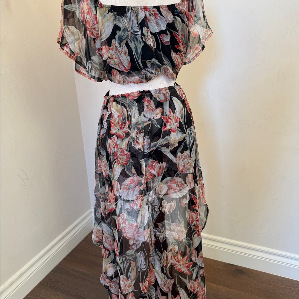 Floral Chiffon Skirt